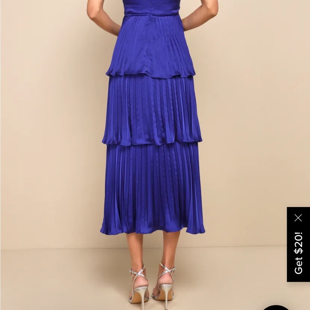 Lulu's Royal Blue Ruffled Maxi Dress - Picture 2 of 4
